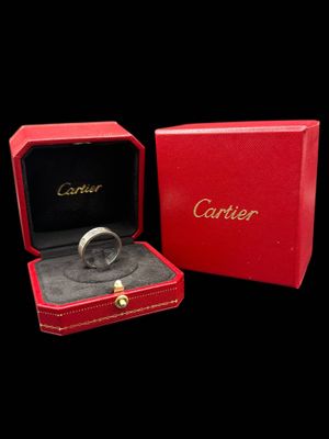 cartier 18k white gold and diamond ring