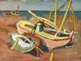 deux bateaux amarrés sur la plage