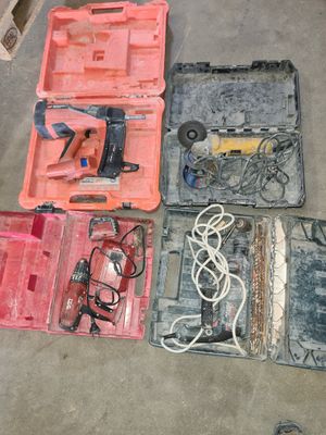 many tools in the case on the floor
