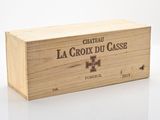 wooden box with a label on it that says la croix du casse