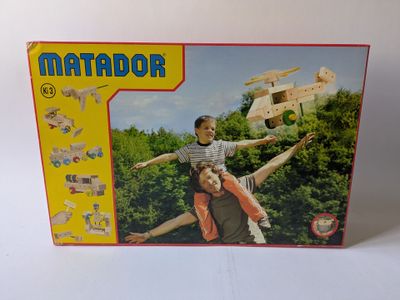 a box with a picture of a man and a child on it