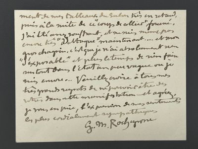 une vieille lettre écrite à la main sur un morceau de papier avec une écriture dessus