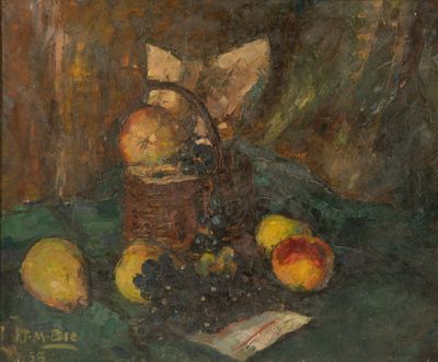 J. -M. BIE Nature morte aux fruits Huile sur panneau, signée…