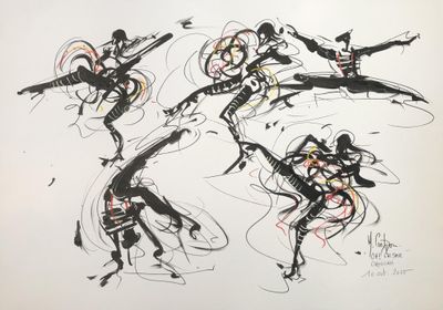 Michel COSTIOU (1947), "Oh César !" Cancan, Paris, 10 octobr…