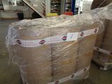 a large stack of boxes that are wrapped in plastic