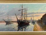 une image représentant un tableau d'un bateau sur l'eau