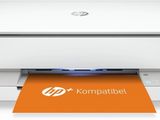 L'imprimante HP Deskjet est allumée et prête à l'emploi.