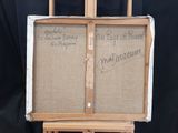 a easel that has some writing on it