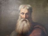 painting of an old man with a long beard and a white beard