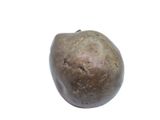 a metal object that looks like an apple on a white background