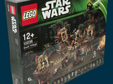 une boîte de kits Lego Star Wars sur fond bleu