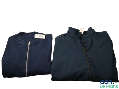 two pieces of clothing that are on a white surface