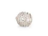 a diamond and white gold ring