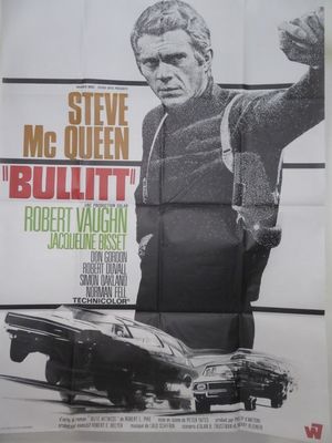 l'affiche du film « Bullitt », avec Steve McQueen et Robert Vaughn