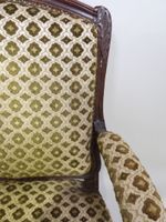 Fauteuil à la reine en bois mouluré, sculpté et peint, le do… (photo 4)