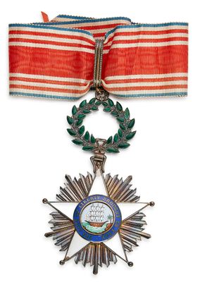 une image représentant une médaille entourée d'un ruban et ornée d'une étoile