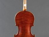 a violin on a stand with the back of the back of the cello