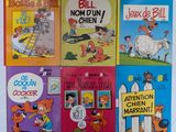 plusieurs livres pour enfants sont alignés sur une surface blanche