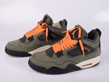 Air Jordan 4 Retro olive / noir - orange