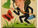 une affiche annonçant un film mettant en scène un homme coiffé d'un chapeau et tenant un papillon