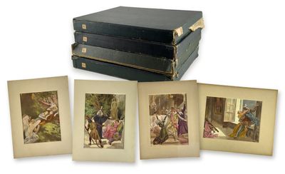 plusieurs vieux livres sont empilés sur une surface blanche