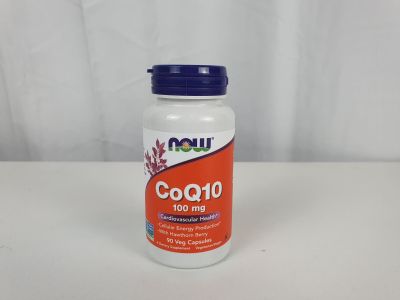 un flacon de Now CoQ10 100 mg