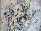 une image représentant un tableau recouvert de peinture noire et blanche