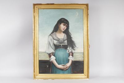 Charles MERLETTE (Bourbon-Lancy 1861-1899 ) : portrait de je…