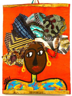 "LOT 38 : ZEUS Zeus, artiste autodidacte sénégalais, reconnu…