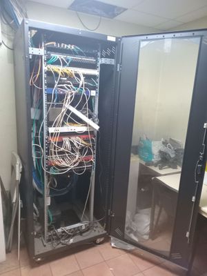 an image of a room with a bunch of wires in it