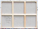a picture of a window with graffiti written on it