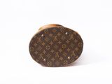 louis vuitton monograme bag with wooden handle