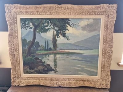 a picture of a painting hanging on a wall