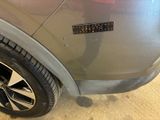 a close up of a car with a sticker on it