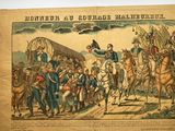 a picture of an old political newspaper with a picture of a man on a horse