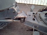a close up of the front end of a motorcycle