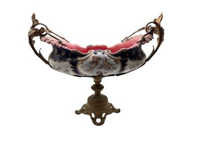 an image of a decorative bowl on a stand on a white background