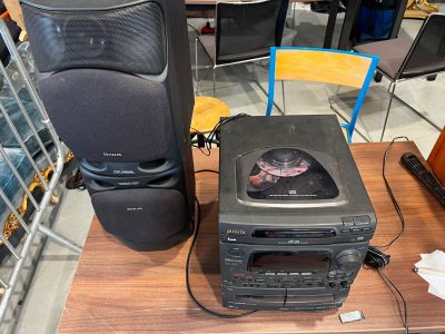 Chaîne Hi-Fi Aiwa NSX-S40 noire, avec lecteur CD, double pla…