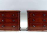 pair of mahogany nightstands with drawers