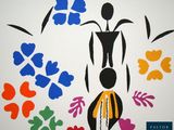 an image of a painting of a woman with flowers in a vase