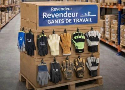 Palette de 500 paires de gants de travail neuf mélange de st…