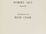 an old book with a black and white image of robert mus