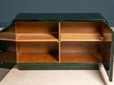 an image of a wooden cabinet with two shelves
