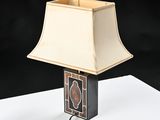 a lamp that is on top of a table