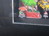 a picture of a picture of a school bus and cars