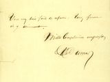 an old letter with a black ink writing on it