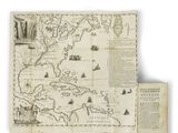 une vieille carte des îles britanniques accompagnée d'une carte des îles britanniques