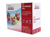 La boîte contient le contenu du kit pour le bain de l'enfant.