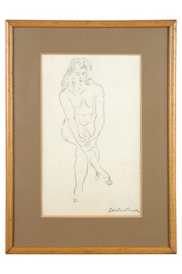 un dessin représentant une femme nue sur fond blanc