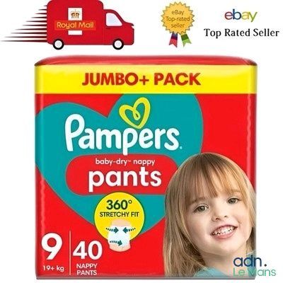 Culottes Pampers Baby Dry, taille 9 - 14 kg, paquet de 40